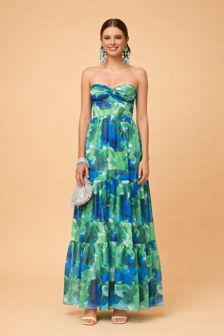 Elegantes florales Maxi-Schlauchkleid für Frauen - Perfekt für Sommeranlässe 1
