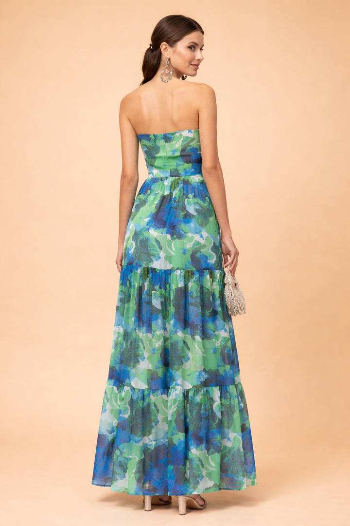 Elegantes florales Maxi-Schlauchkleid für Frauen - Perfekt für Sommeranlässe 2