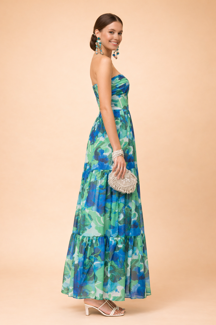 Elegantes florales Maxi-Schlauchkleid für Frauen - Perfekt für Sommeranlässe 3