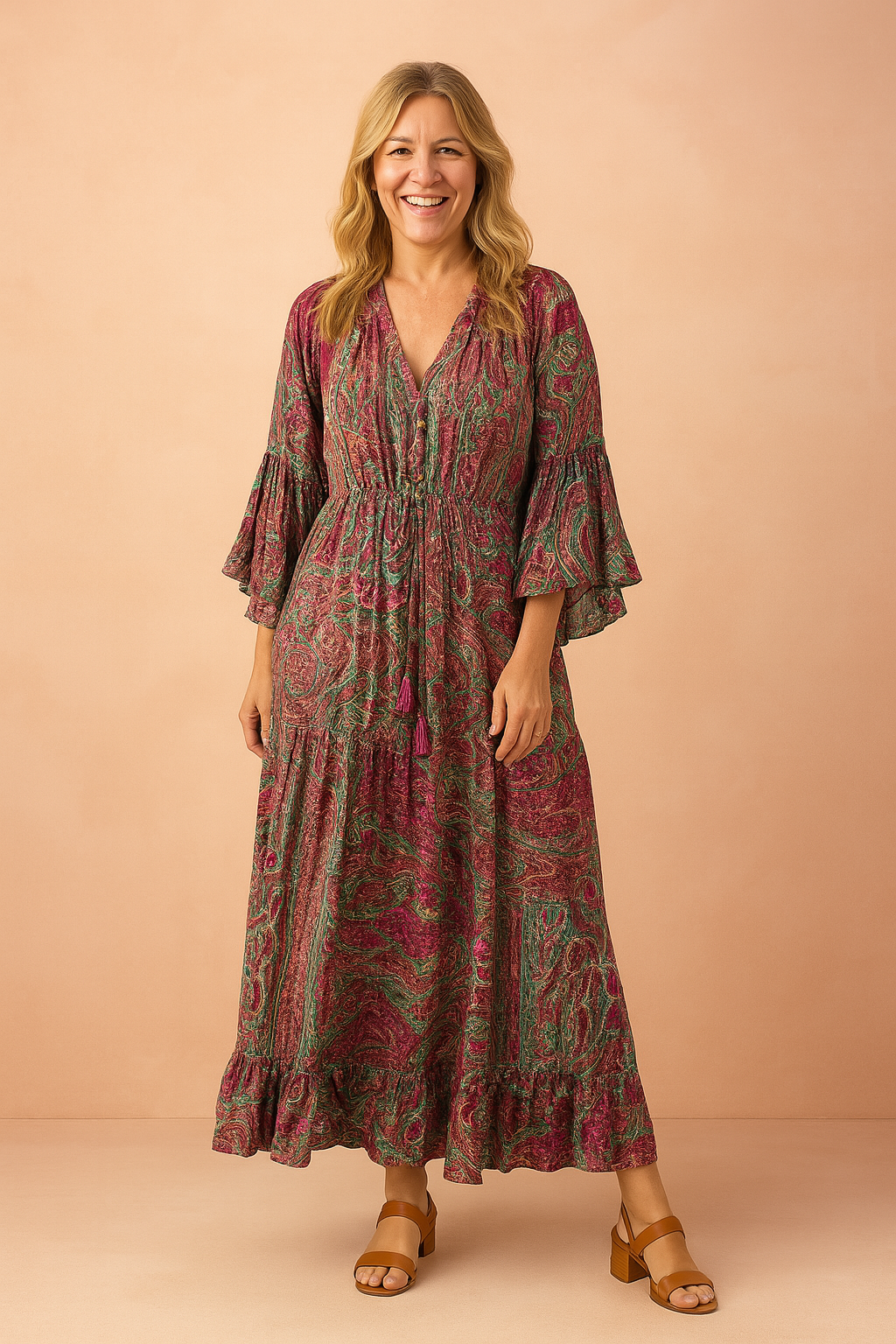 Elegantes langes Kleid für Frauen – Bequem und stilvoll für den Sommer 0