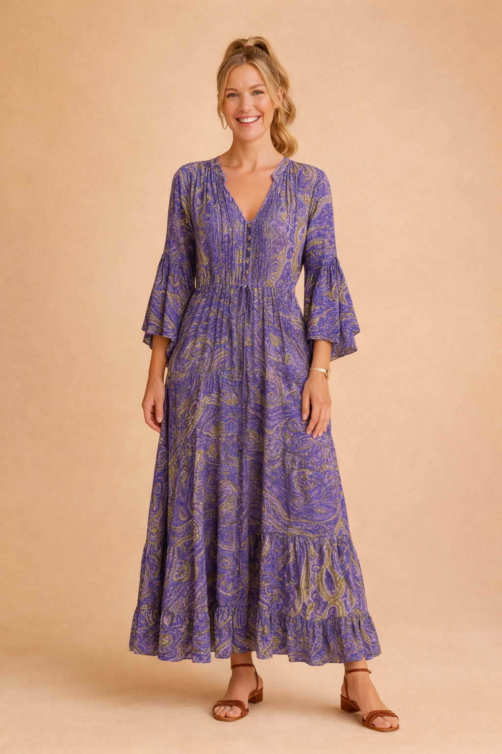 Elegantes langes Kleid für Frauen – Bequem und stilvoll für den Sommer 1