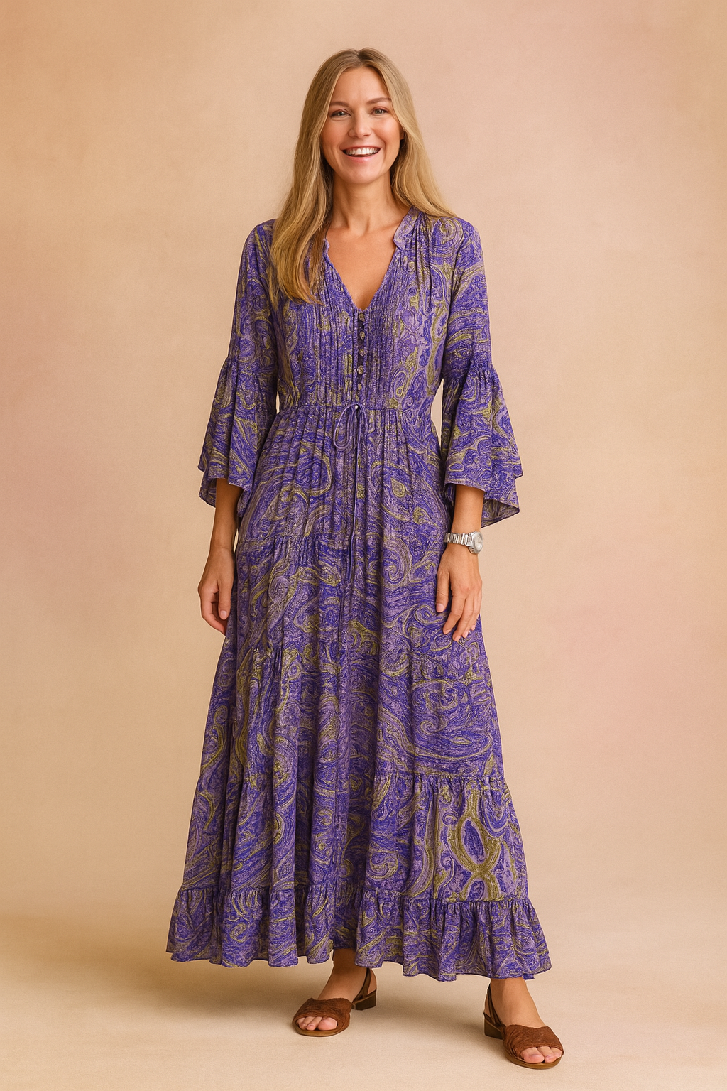Elegantes langes Kleid für Frauen – Bequem und stilvoll für den Sommer 6