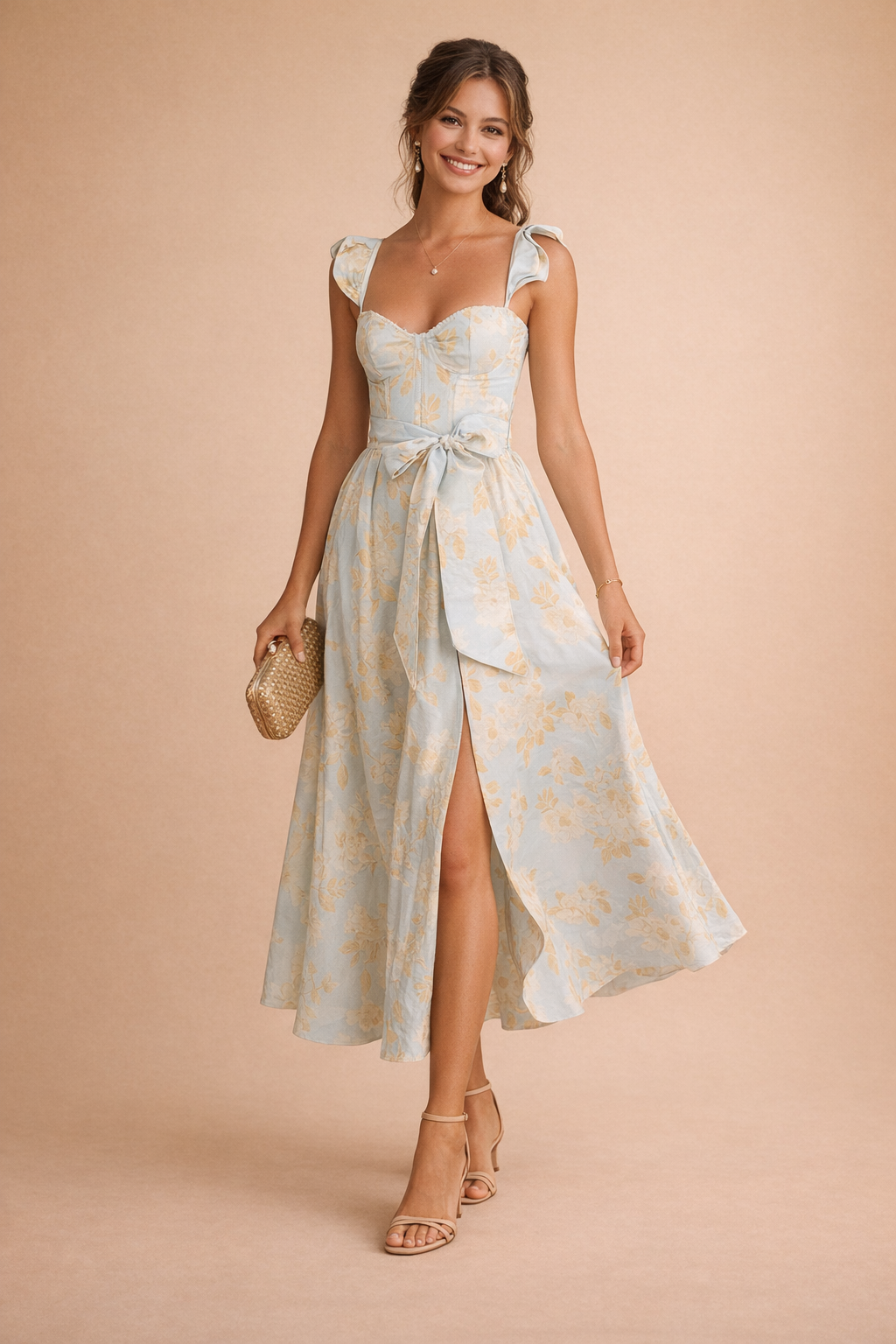 Elegantes langes Kleid mit Rüschen für Frauen - Perfekt für besondere Anlässe 1