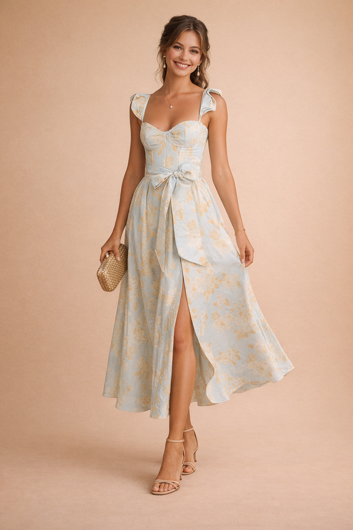 Elegantes langes Kleid mit Rüschen für Frauen - Perfekt für besondere Anlässe 1