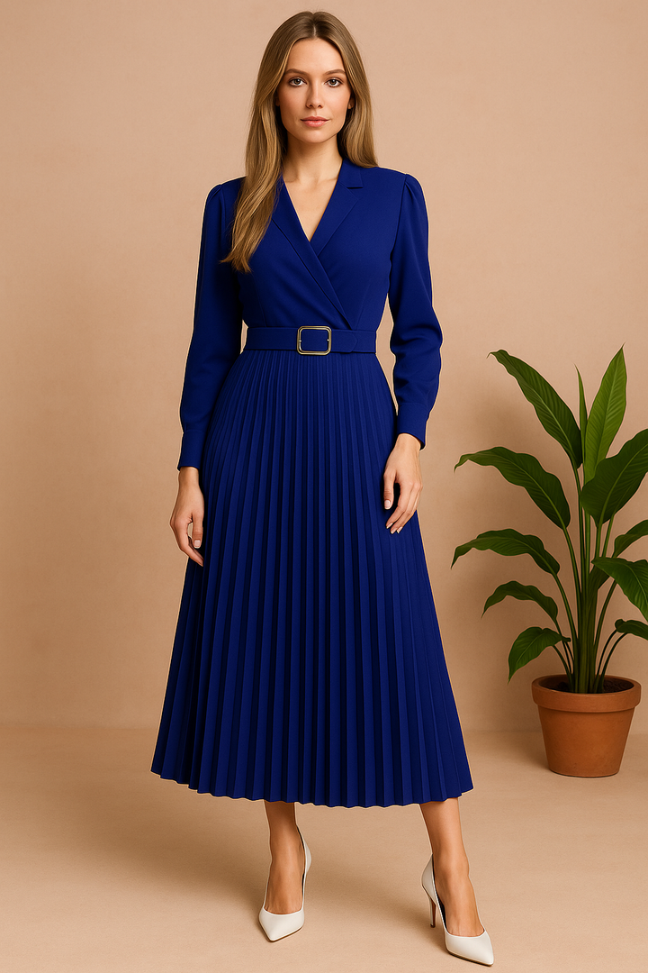 Elegantes mittellanges Frühlingskleid für Damen in Übergröße 2