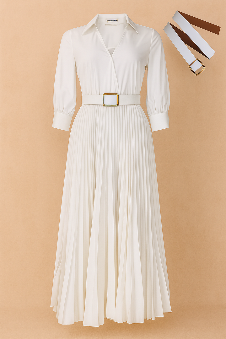 Elegantes mittellanges Frühlingskleid für Damen in Übergröße 4