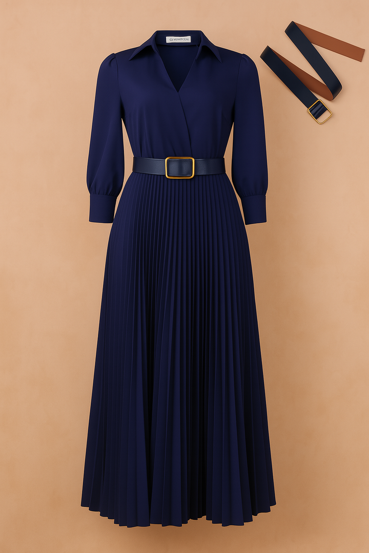Elegantes mittellanges Frühlingskleid für Damen in Übergröße 5