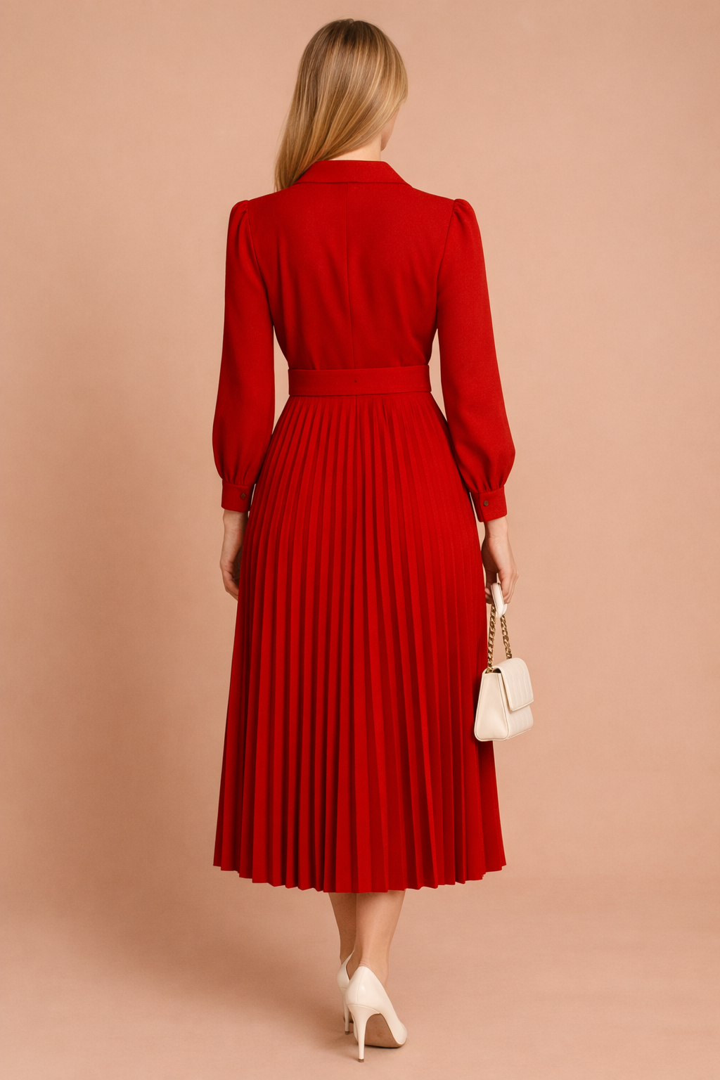 Elegantes mittellanges Frühlingskleid für Damen in Übergröße 6