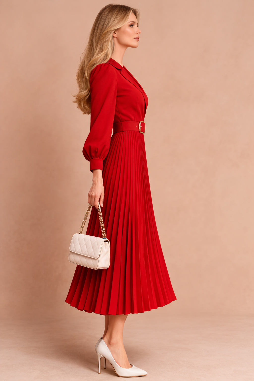 Elegantes mittellanges Frühlingskleid für Damen in Übergröße 7