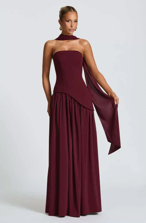 Elegantes trägerloses Maxikleid für Sommerpartys und festliche Anlässe 0