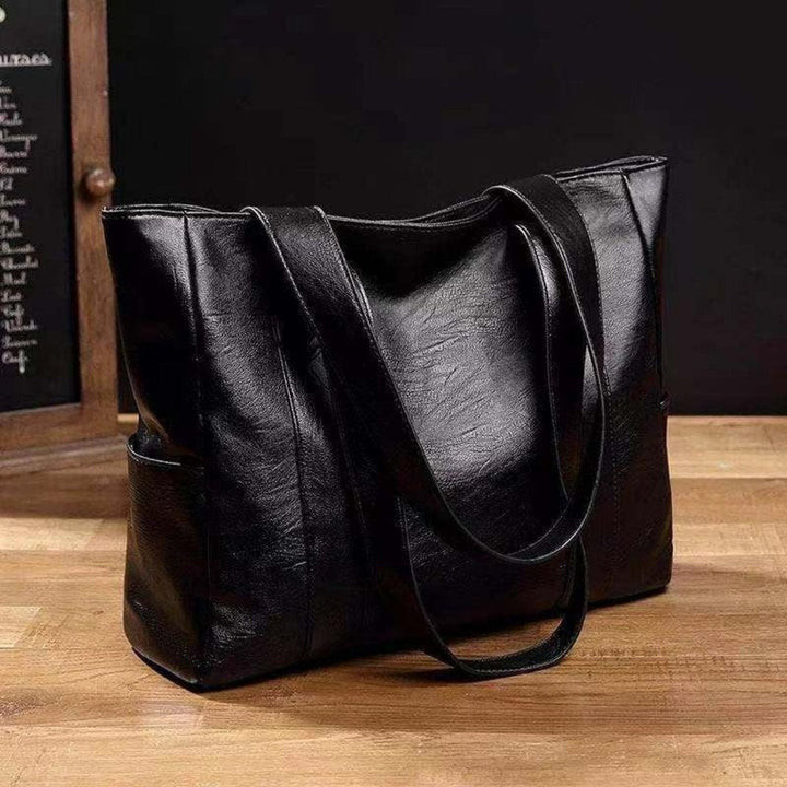 Elisabeth | Damen Vintage Leder Tote Bag Große Kapazität Klassische Schultertasche 0