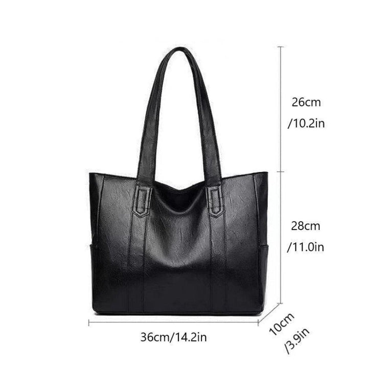 Elisabeth | Damen Vintage Leder Tote Bag Große Kapazität Klassische Schultertasche 3