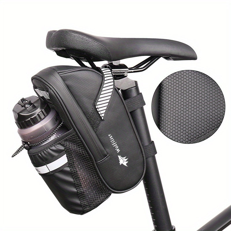 Fahrradtasche Satteltasche mit Reflektierenden Streifen – Robuste Wasserabweisende Fahrradtasche für Sicheren Stauraum 0
