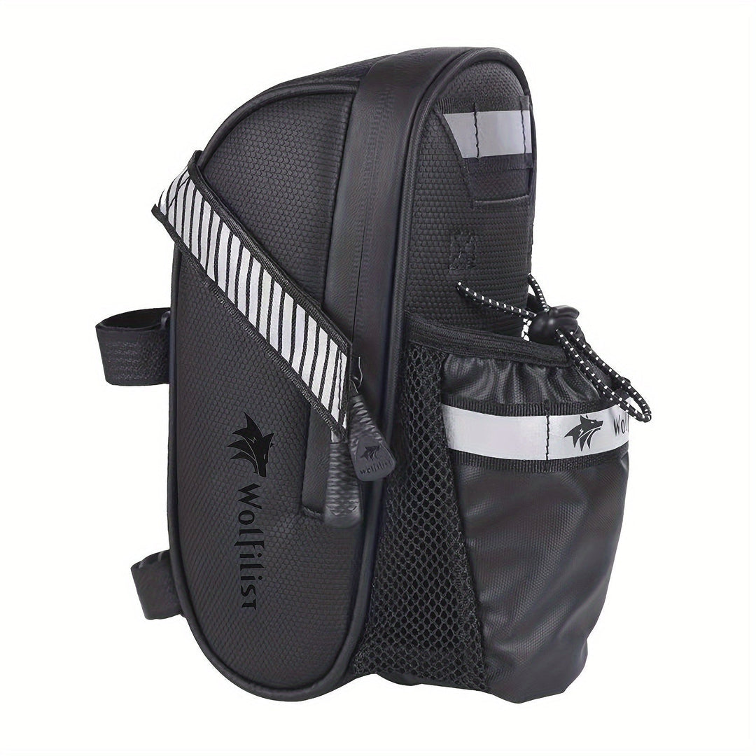 Fahrradtasche Satteltasche mit Reflektierenden Streifen – Robuste Wasserabweisende Fahrradtasche für Sicheren Stauraum 4