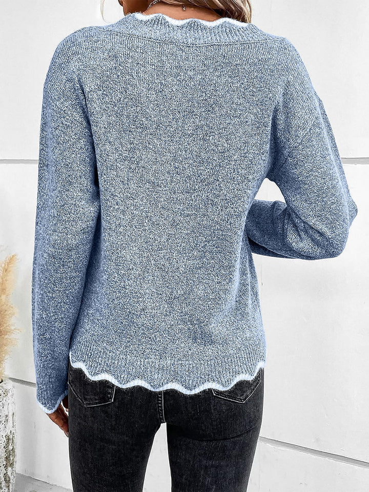 Felicitas | Strickpullover mit V-Ausschnitt 1