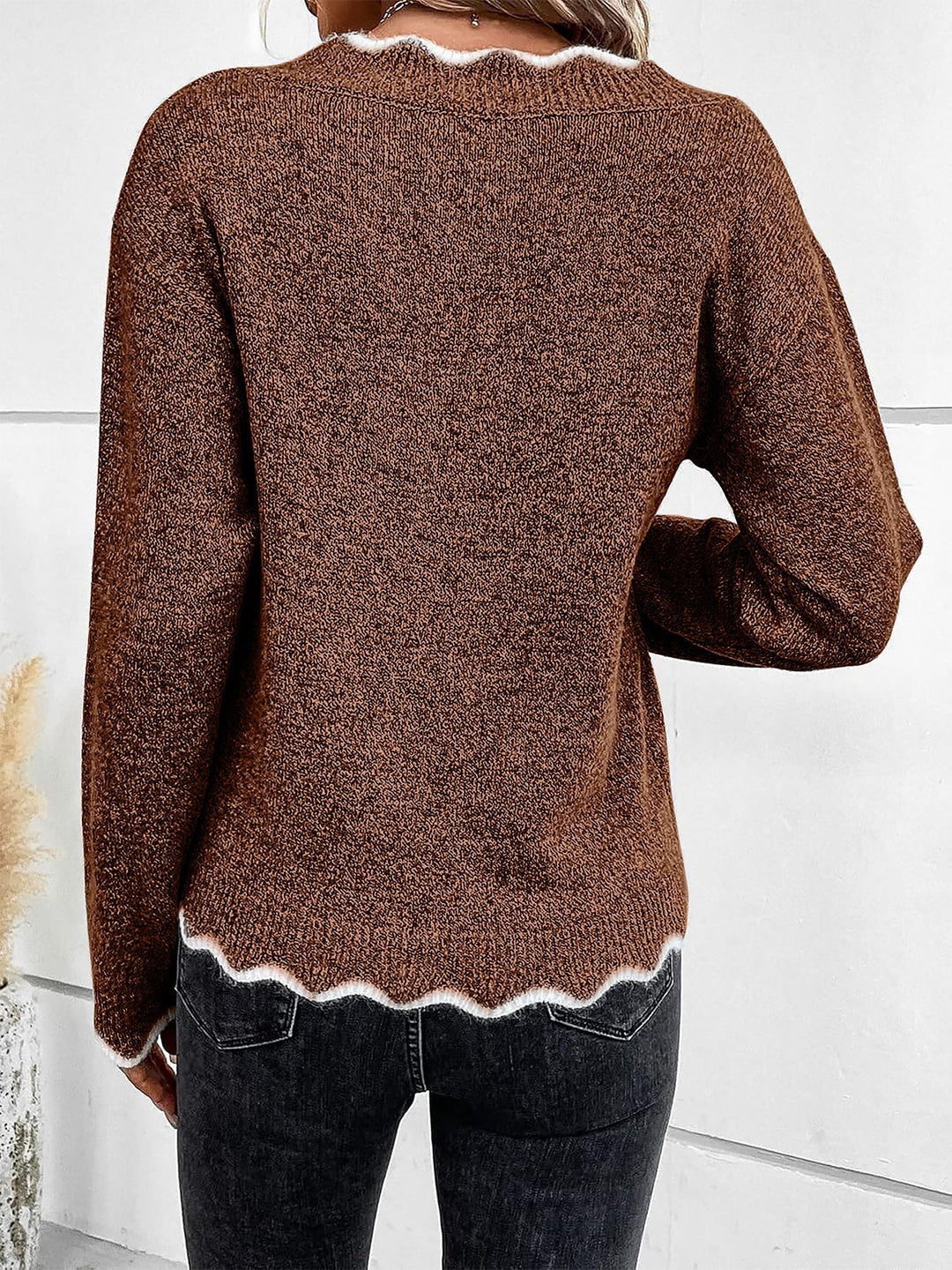 Felicitas | Strickpullover mit V-Ausschnitt 4
