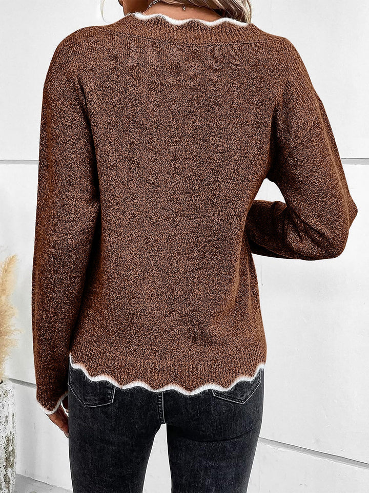 Felicitas | Strickpullover mit V-Ausschnitt 4