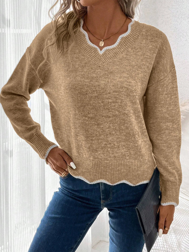 Felicitas | Strickpullover mit V-Ausschnitt 9