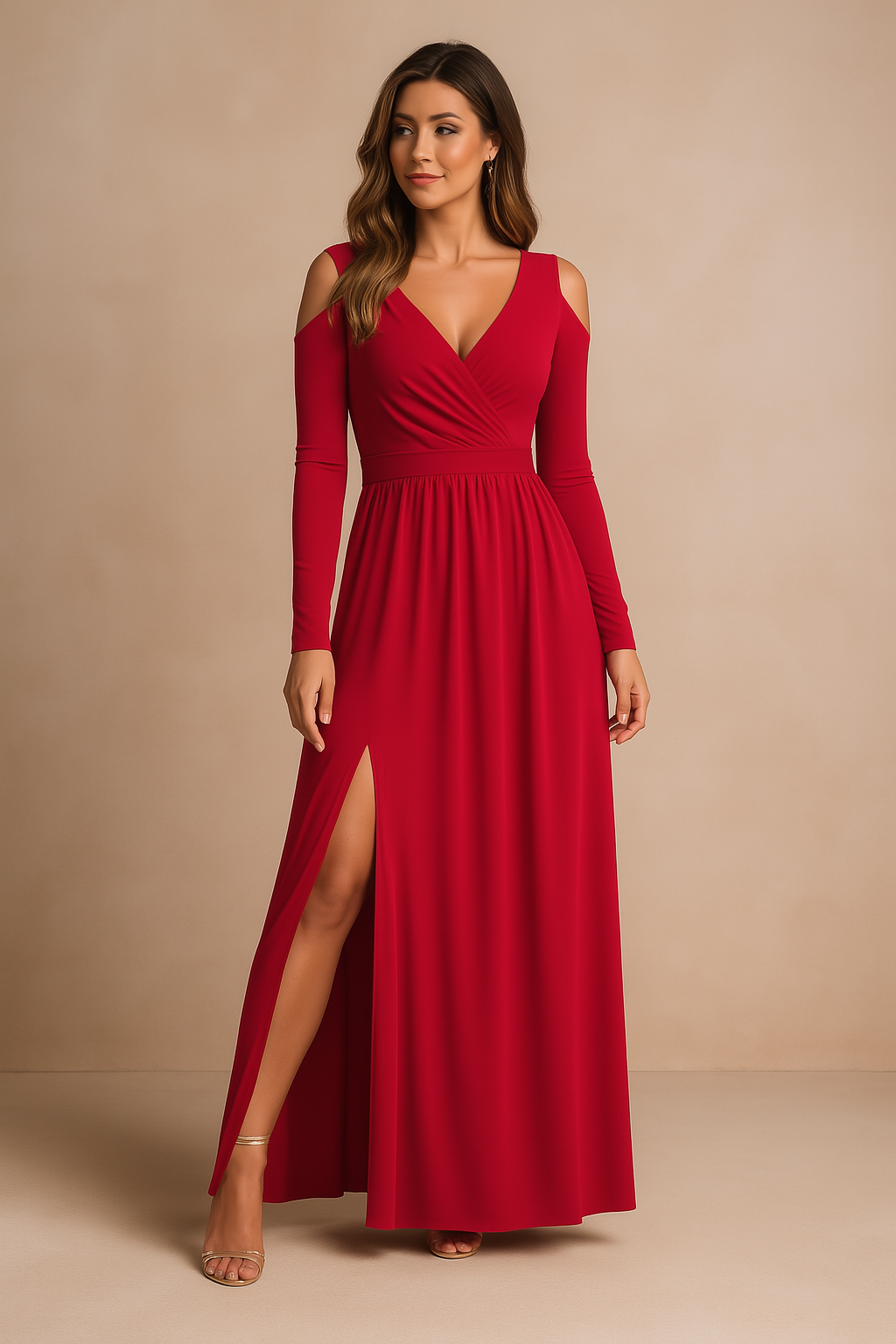Festliches Damenkleid Für Hochzeitsgäste – Elegantes Langes Kleid Für Besondere Anlässe 0