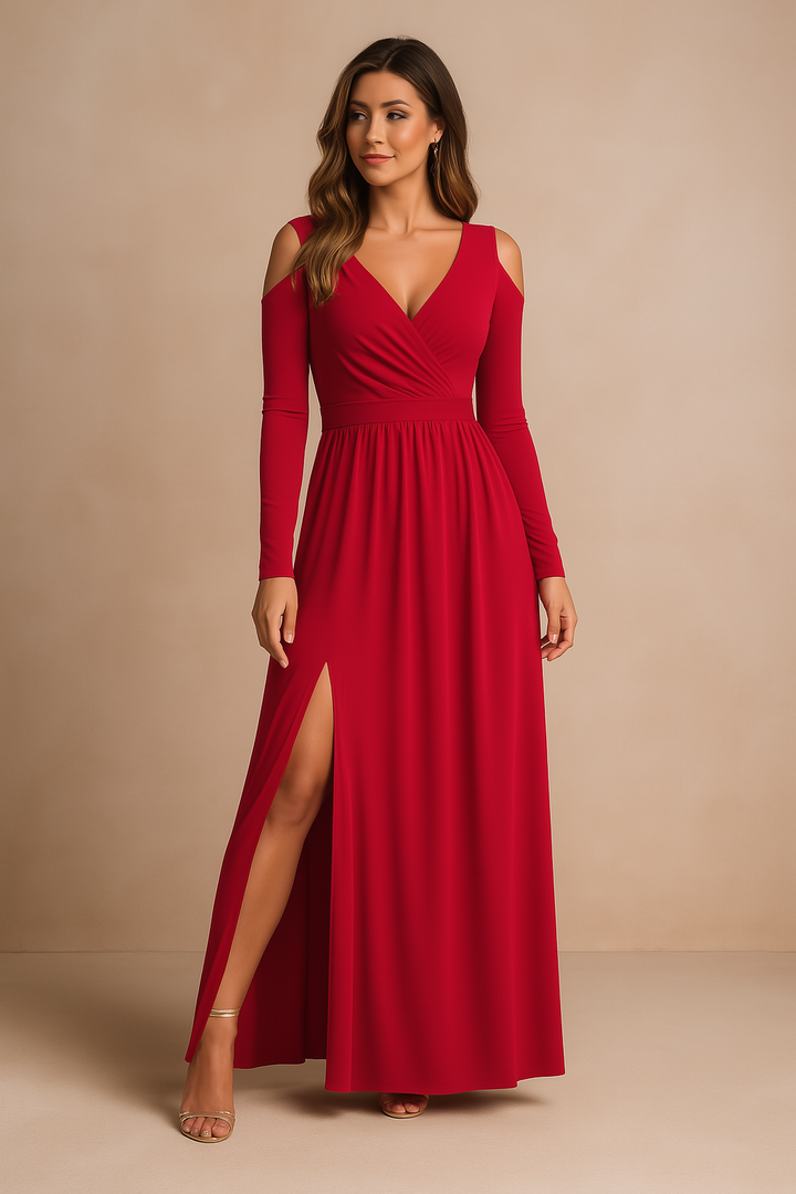 Festliches Damenkleid Für Hochzeitsgäste – Elegantes Langes Kleid Für Besondere Anlässe 0