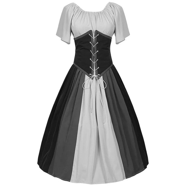 Festliches Damenkleid Mittelalter mit Schnürung & Mehrfarbigem Rock für Elegante Anlässe – Stilvolle Kleider für Damen 2