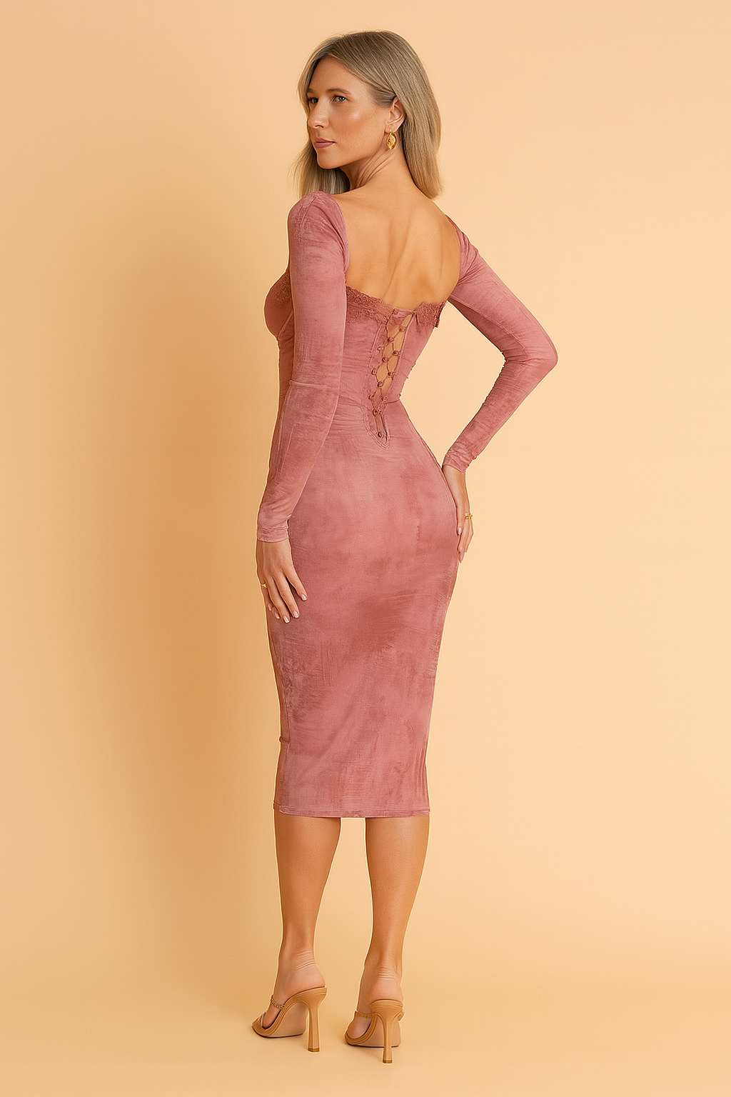 Festliches Damenkleid in Rosa | Elegantes Kleid für Hochzeitsgäste und besondere Anlässe 2