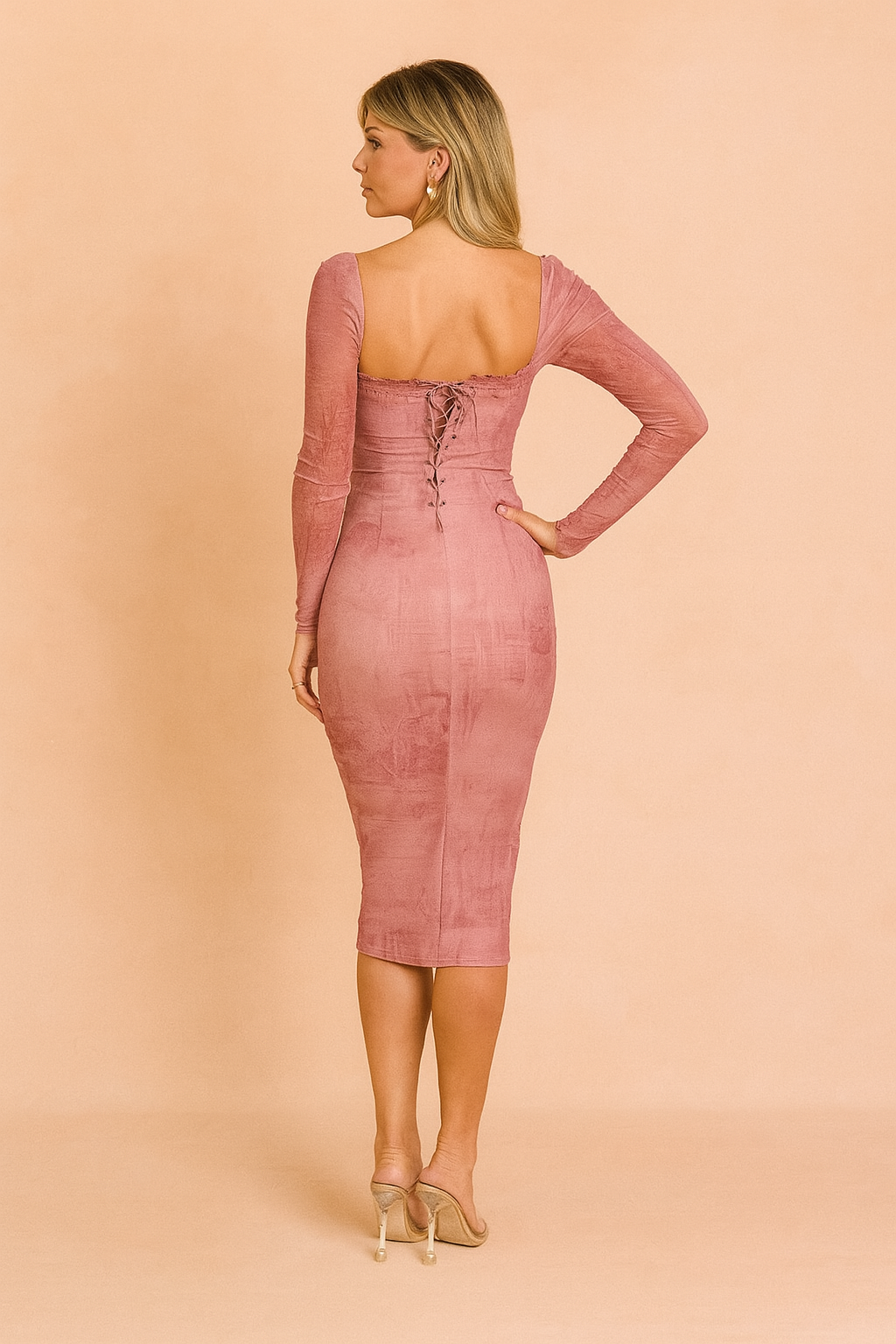 Festliches Damenkleid in Rosa | Elegantes Kleid für Hochzeitsgäste und besondere Anlässe 3