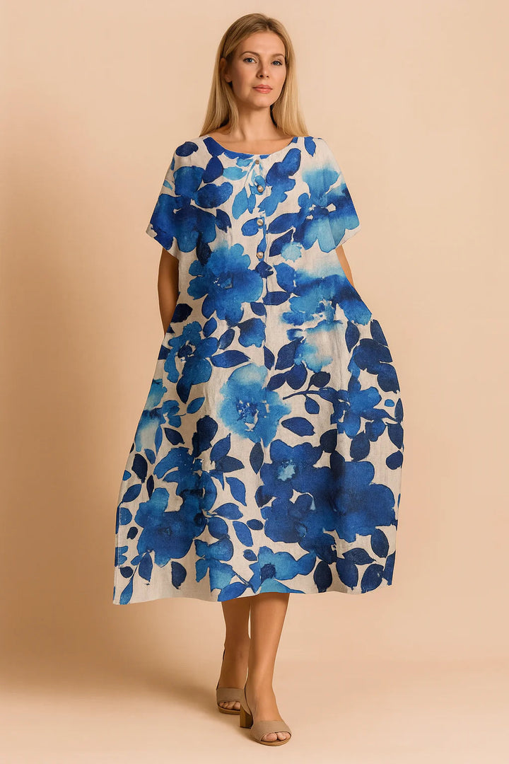 Festliches Damenkleid mit Blumendruck – Elegantes Boho-Kleid für besondere Anlässe und Sommertage 10