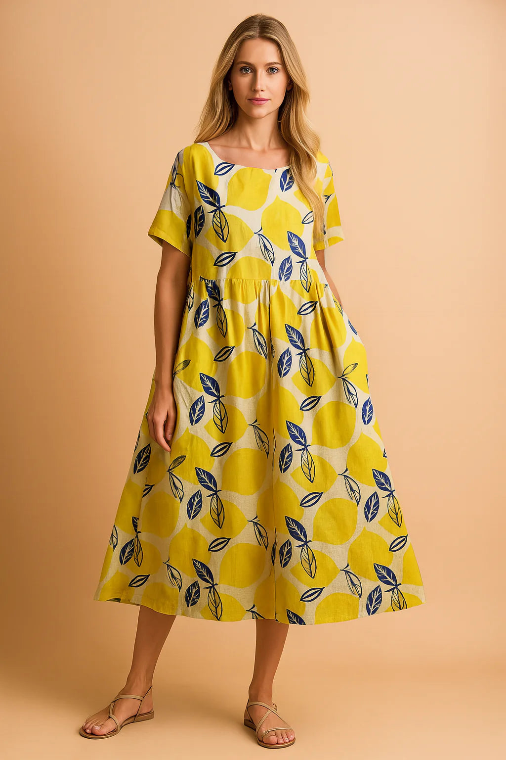 Festliches Damenkleid mit Blumendruck – Elegantes Boho-Kleid für besondere Anlässe und Sommertage 2