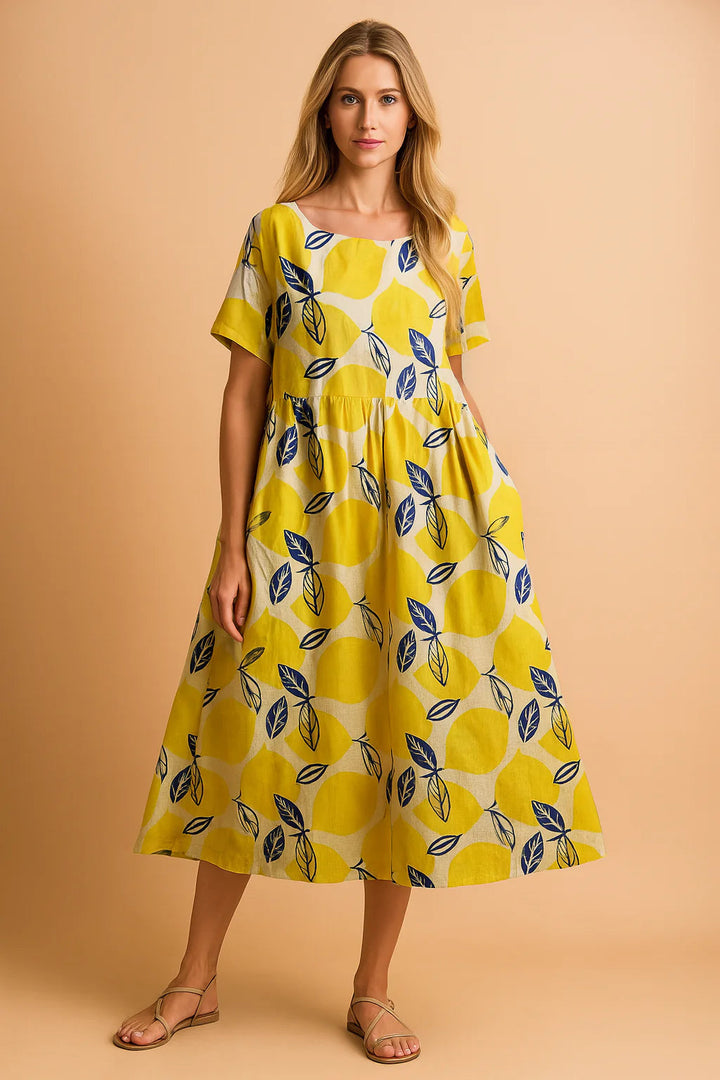 Festliches Damenkleid mit Blumendruck – Elegantes Boho-Kleid für besondere Anlässe und Sommertage 2