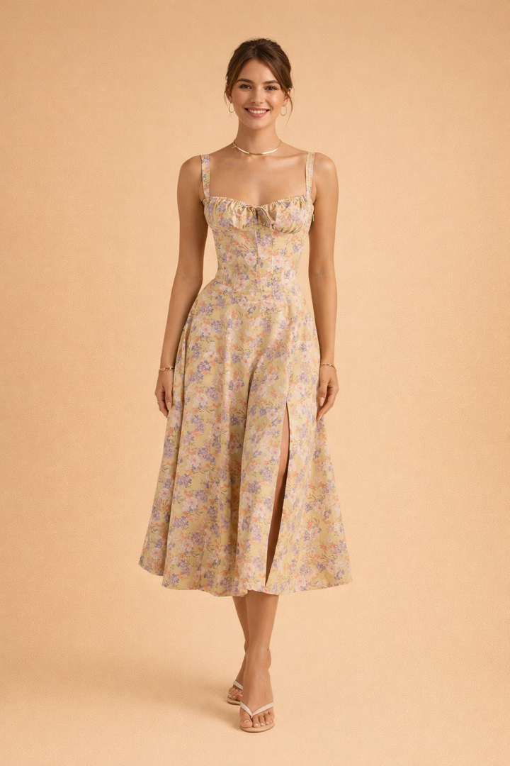 Festliches Damenkleid mit Taillenschnitt – Elegantes Kleid für Hochzeitsgäste und besondere Anlässe 0