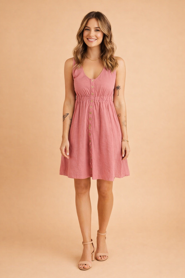 Geknöpftes Sommerkleid für Frauen – Lässiger Stil für warme Tage 3