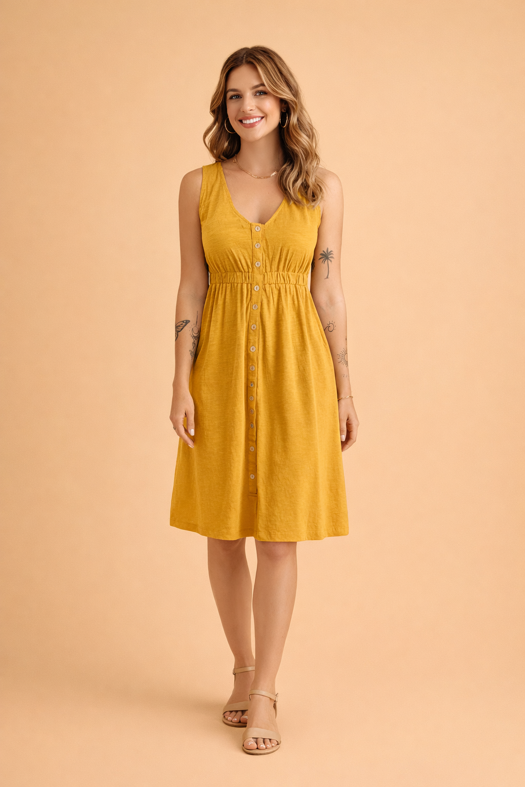 Geknöpftes Sommerkleid für Frauen – Lässiger Stil für warme Tage 4