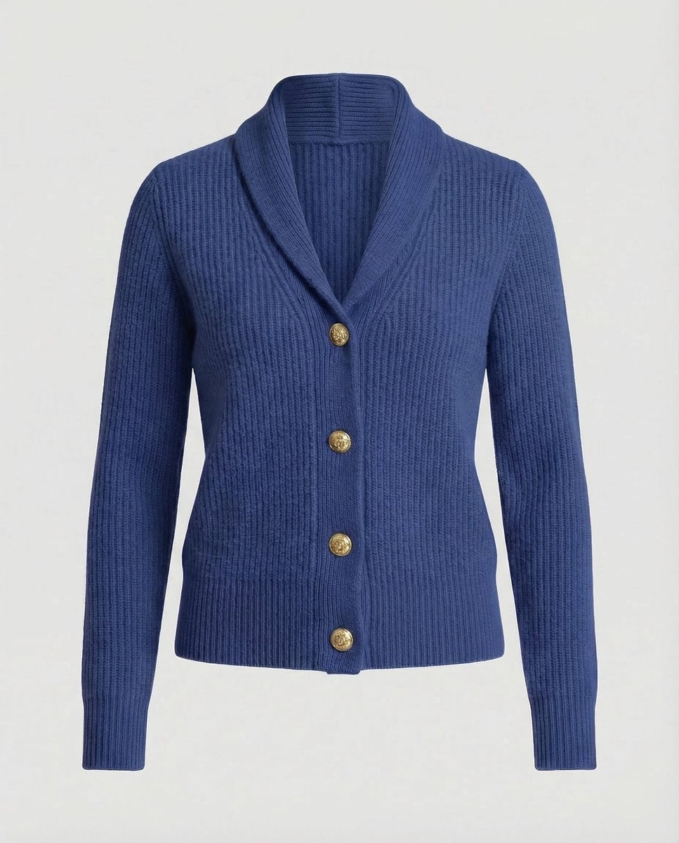 Gerippter Damen-Cardigan mit Reverskragen und Knopfleiste für eleganten Büro- und Freizeitlook 7