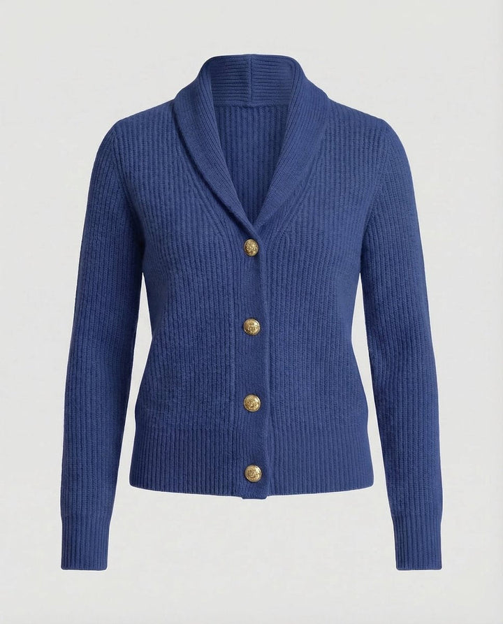Gerippter Damen-Cardigan mit Reverskragen und Knopfleiste für eleganten Büro- und Freizeitlook 7