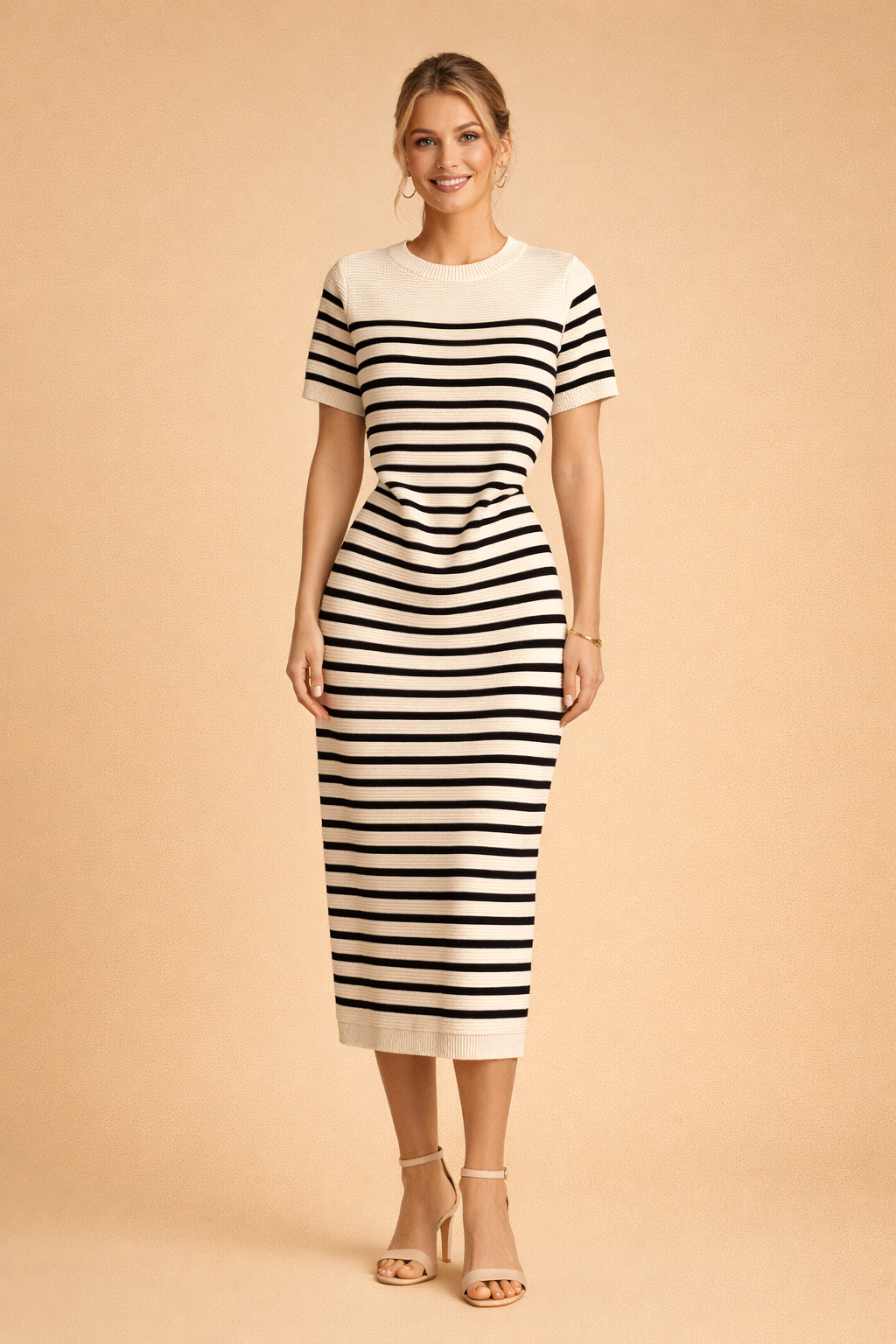 Gestreiftes Strandkleid für Damen – Elegantes Sommerkleid für Freizeit und Strand 3