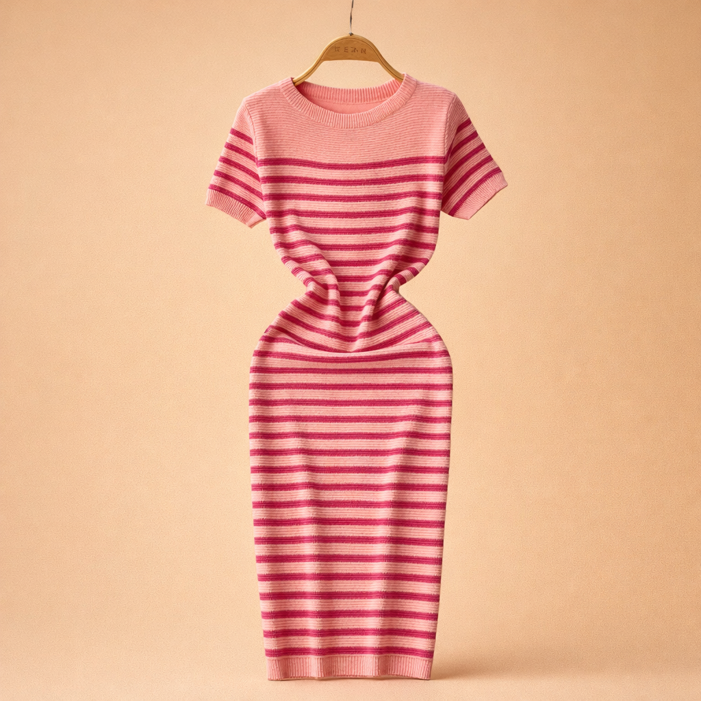 Gestreiftes Strandkleid für Damen – Elegantes Sommerkleid für Freizeit und Strand 7