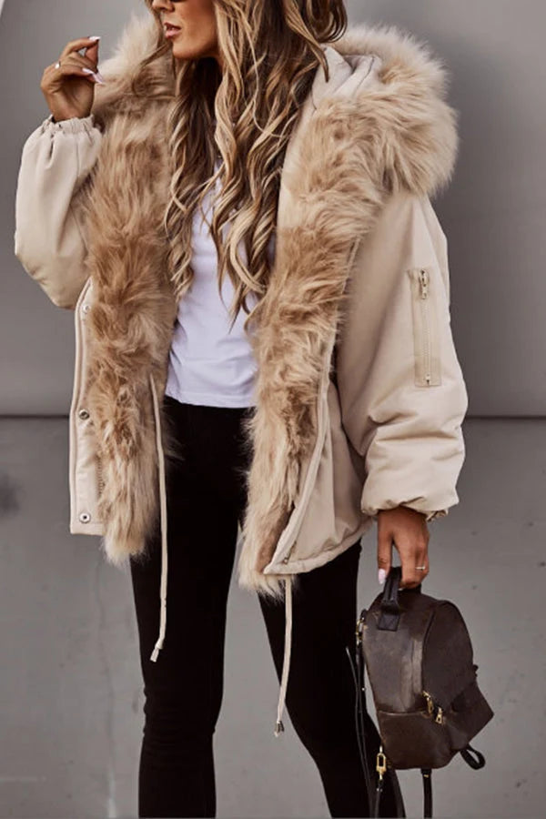 Grete | Parka mit Kapuze und Kunstfellbesatz 0