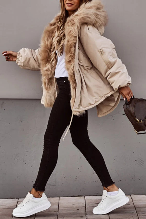 Grete | Parka mit Kapuze und Kunstfellbesatz 2