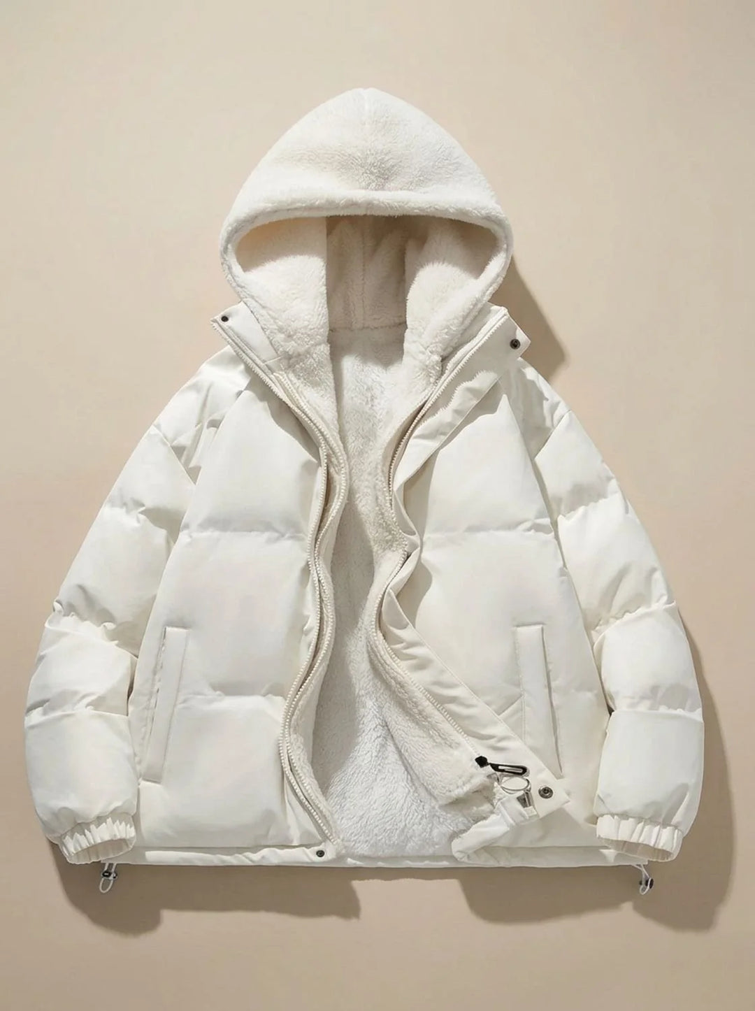Hannah | Damen Daunenjacke mit Kapuze Sherpa-Fleece-Futter Winterjacke 10
