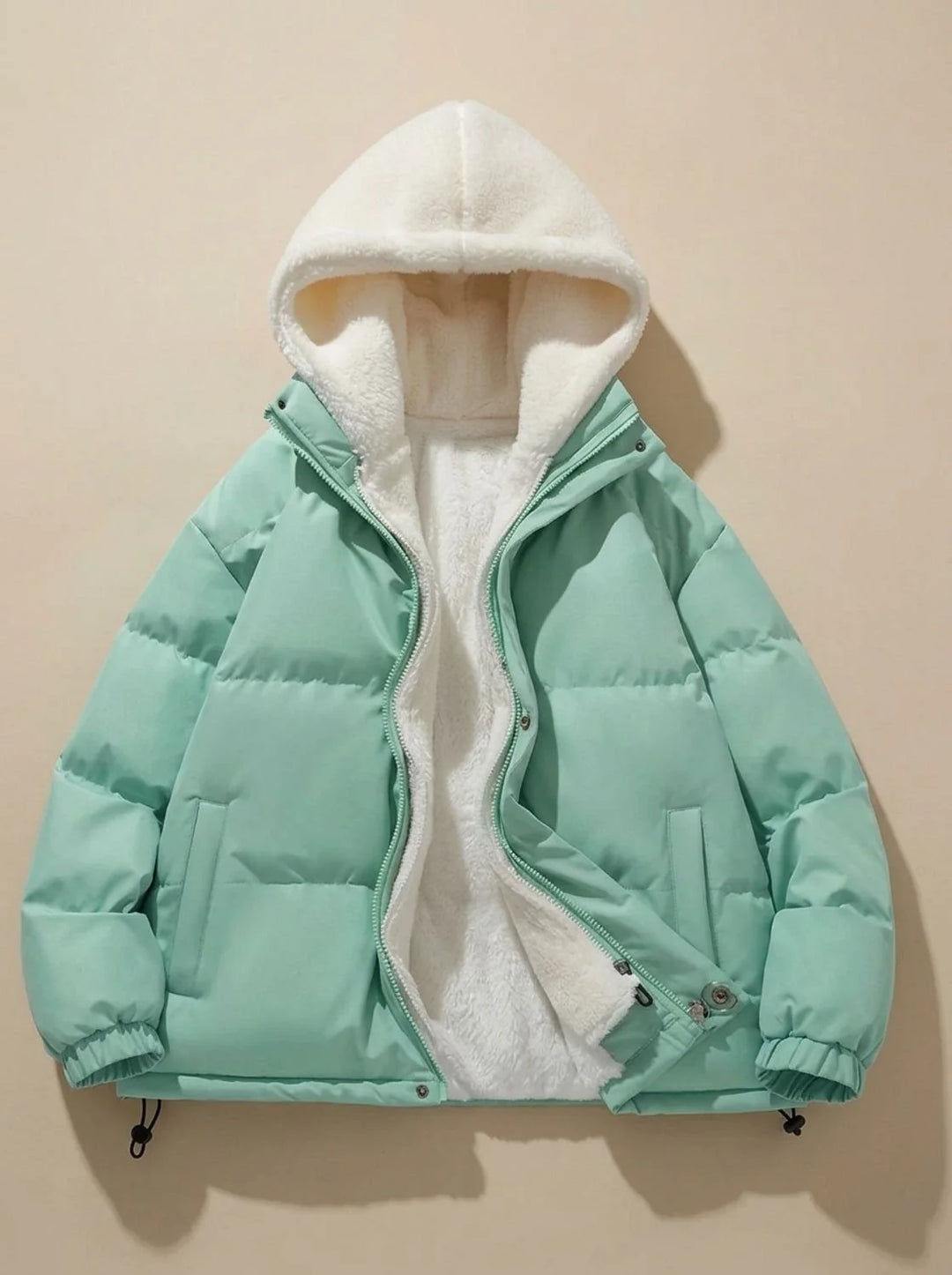 Hannah | Damen Daunenjacke mit Kapuze Sherpa-Fleece-Futter Winterjacke 11