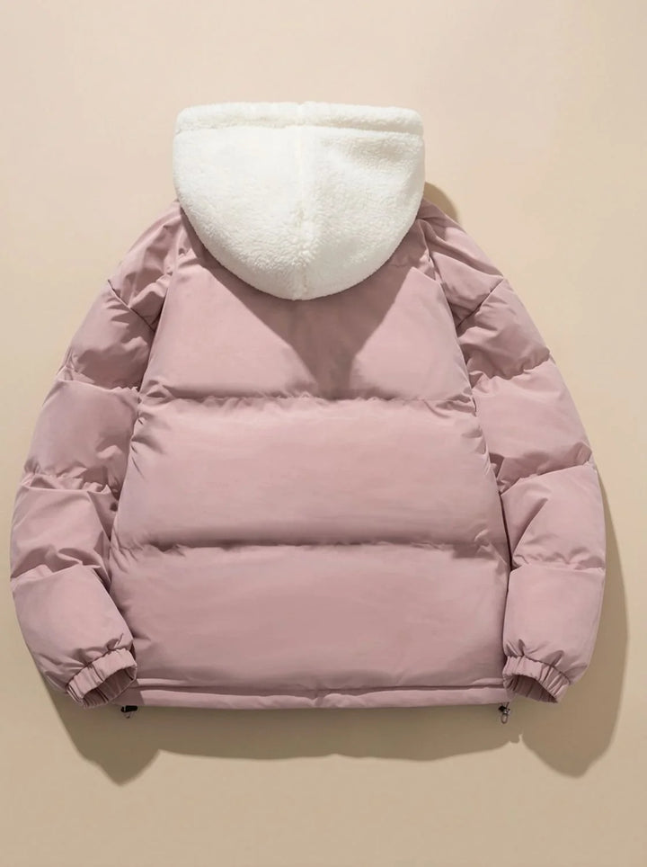 Hannah | Damen Daunenjacke mit Kapuze Sherpa-Fleece-Futter Winterjacke 6