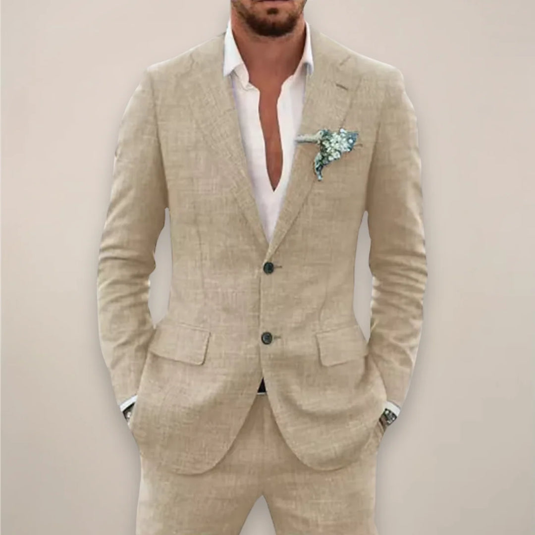 Herren Anzug Set Eleganter Einreihiger Anzug für Herbst und Winter – Klassischer Stil für Festliche Anlässe 3