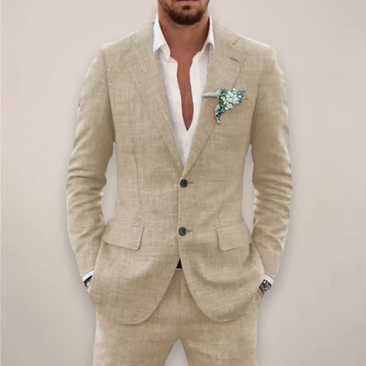 Herren Anzug Set Eleganter Einreihiger Anzug für Herbst und Winter – Klassischer Stil für Festliche Anlässe 3