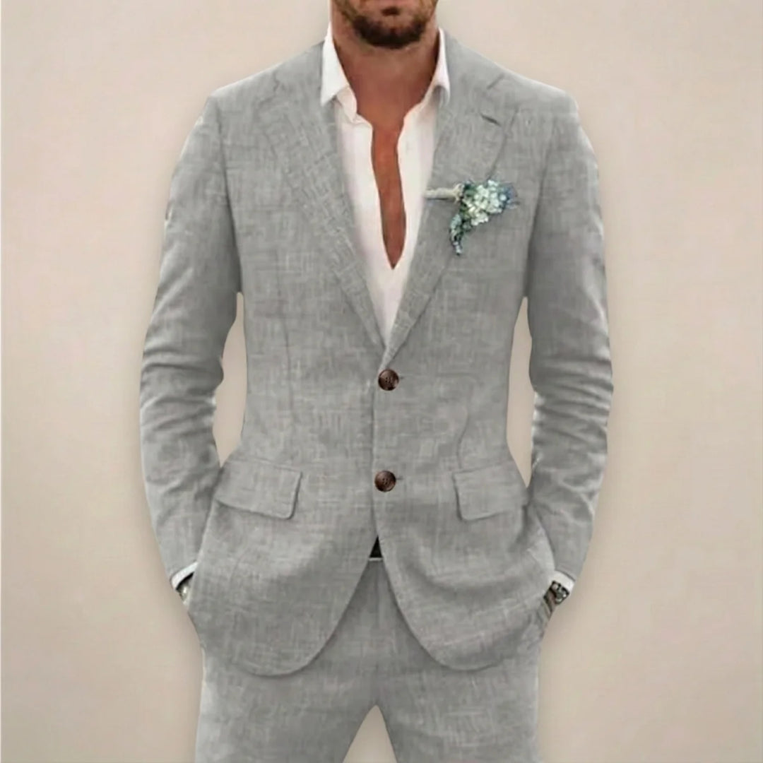Herren Anzug Set Eleganter Einreihiger Anzug für Herbst und Winter – Klassischer Stil für Festliche Anlässe 4