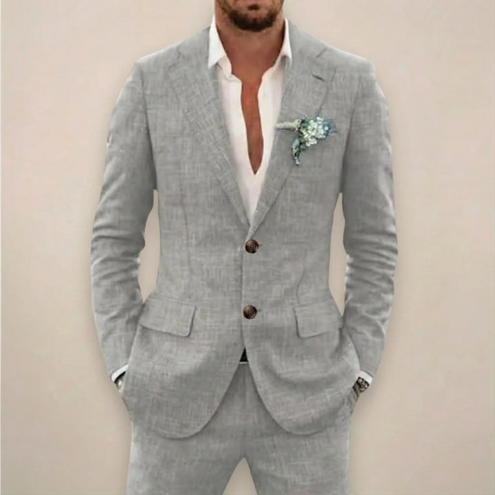 Herren Anzug Set Eleganter Einreihiger Anzug für Herbst und Winter – Klassischer Stil für Festliche Anlässe 4