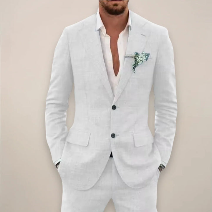 Herren Anzug Set Eleganter Einreihiger Anzug für Herbst und Winter – Klassischer Stil für Festliche Anlässe 6