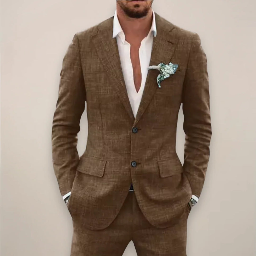 Herren Anzug Set Eleganter Einreihiger Anzug für Herbst und Winter – Klassischer Stil für Festliche Anlässe 7