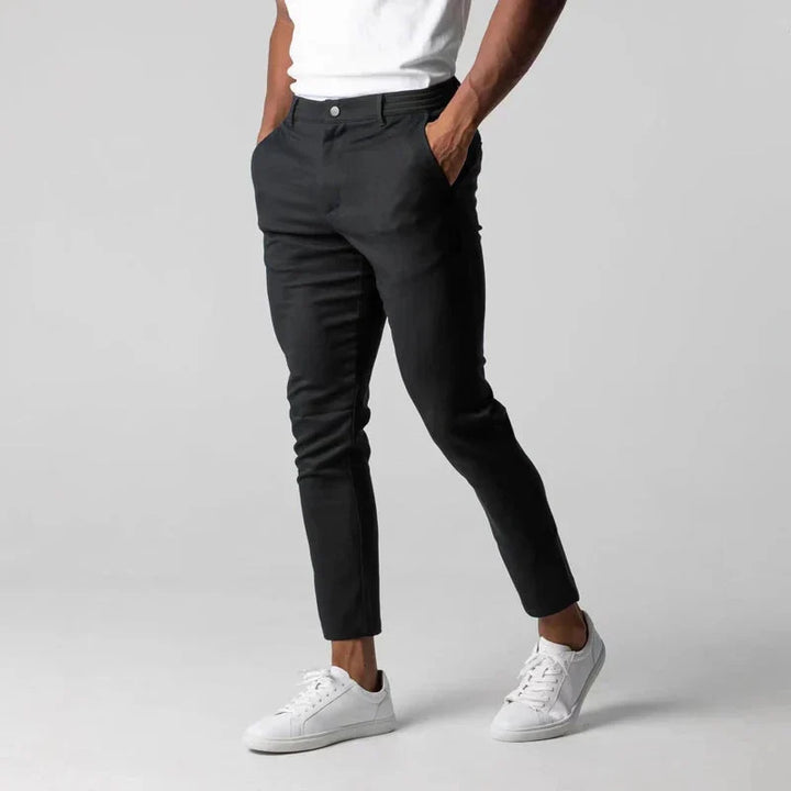 Herren Chinohose mit Stretch für Alltag und Büro – Bequemer Slim Fit 0