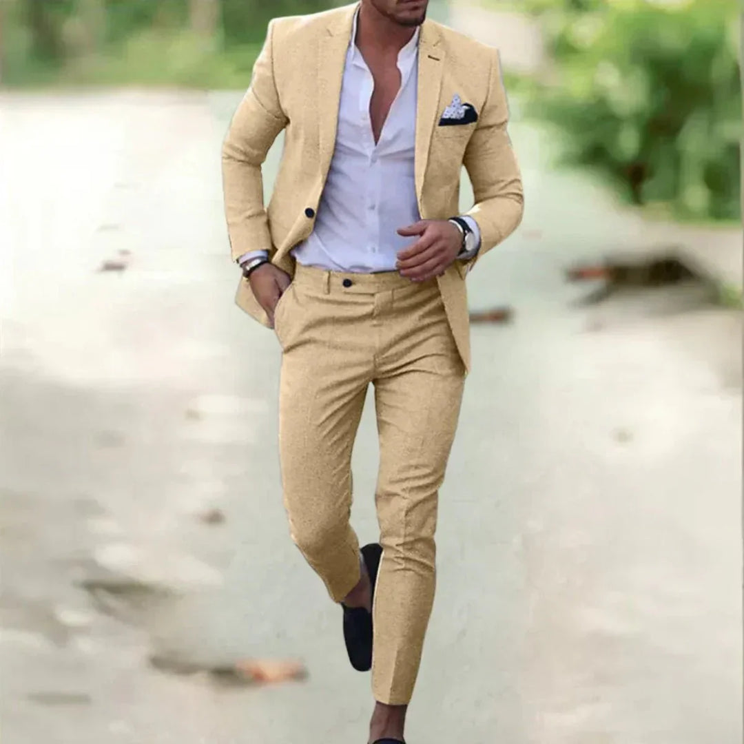 Herren Formeller Hochzeitsanzug Zweiteiler Eleganter Anzug für Hochzeit und Festliche Anlässe 3